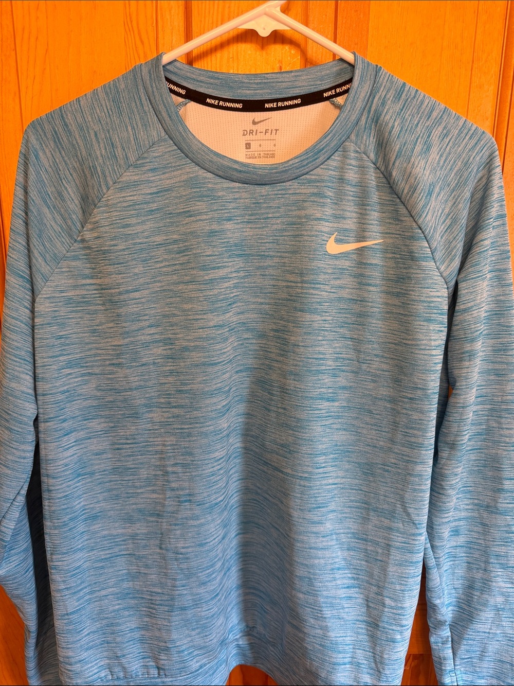 Nike Blue Heather Dri-FIT Crewneck Running Shirt